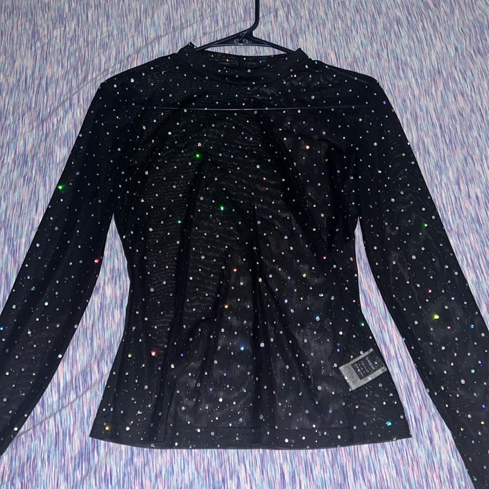 SHEIN glitter top